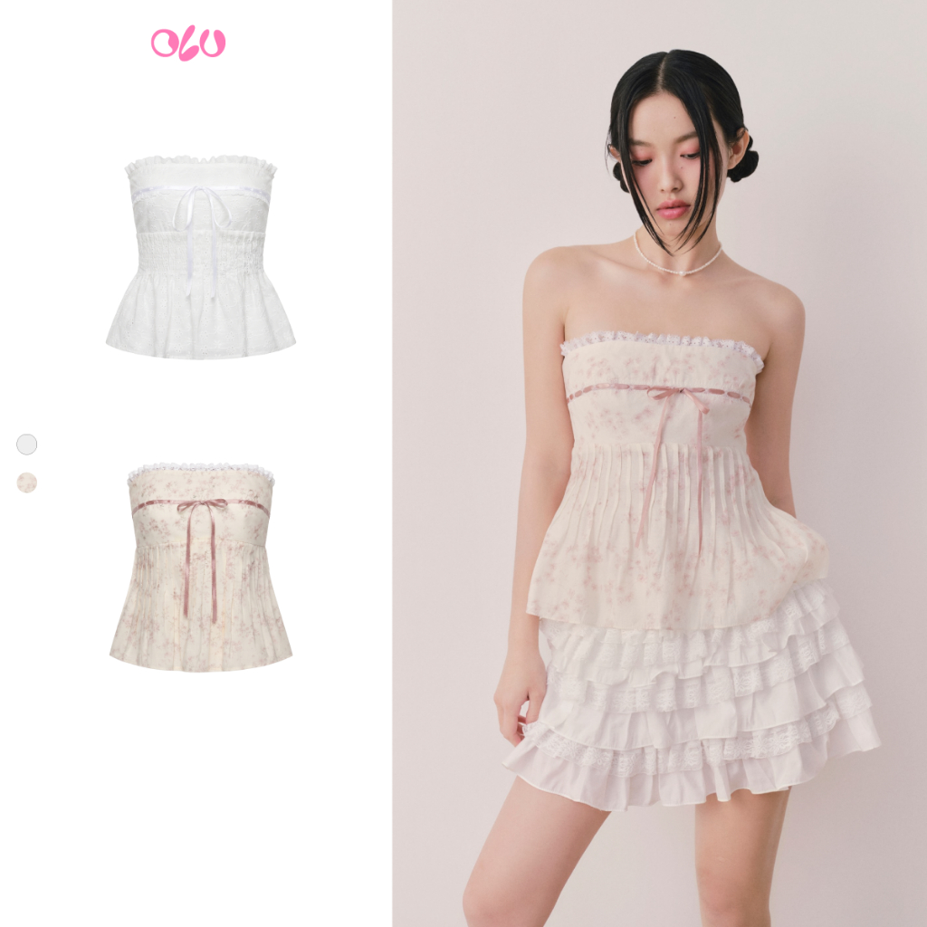 Áo OLV cúp ngực thiết kế cột nơ màu sắc ngọt ngào nữ tính Raquel phù hợp đi chơi đi biển