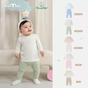Bộ dài tay Mềm Mịn by La Pomme puppy nhí nhảnh -  Sợi Petit Soyeu thoáng mát - Bé trai/gái - 6M - 3Y