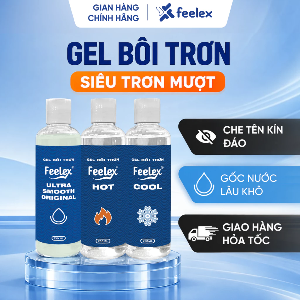 Gel bôi trơn Feelex Lubricant chai tiện lợi