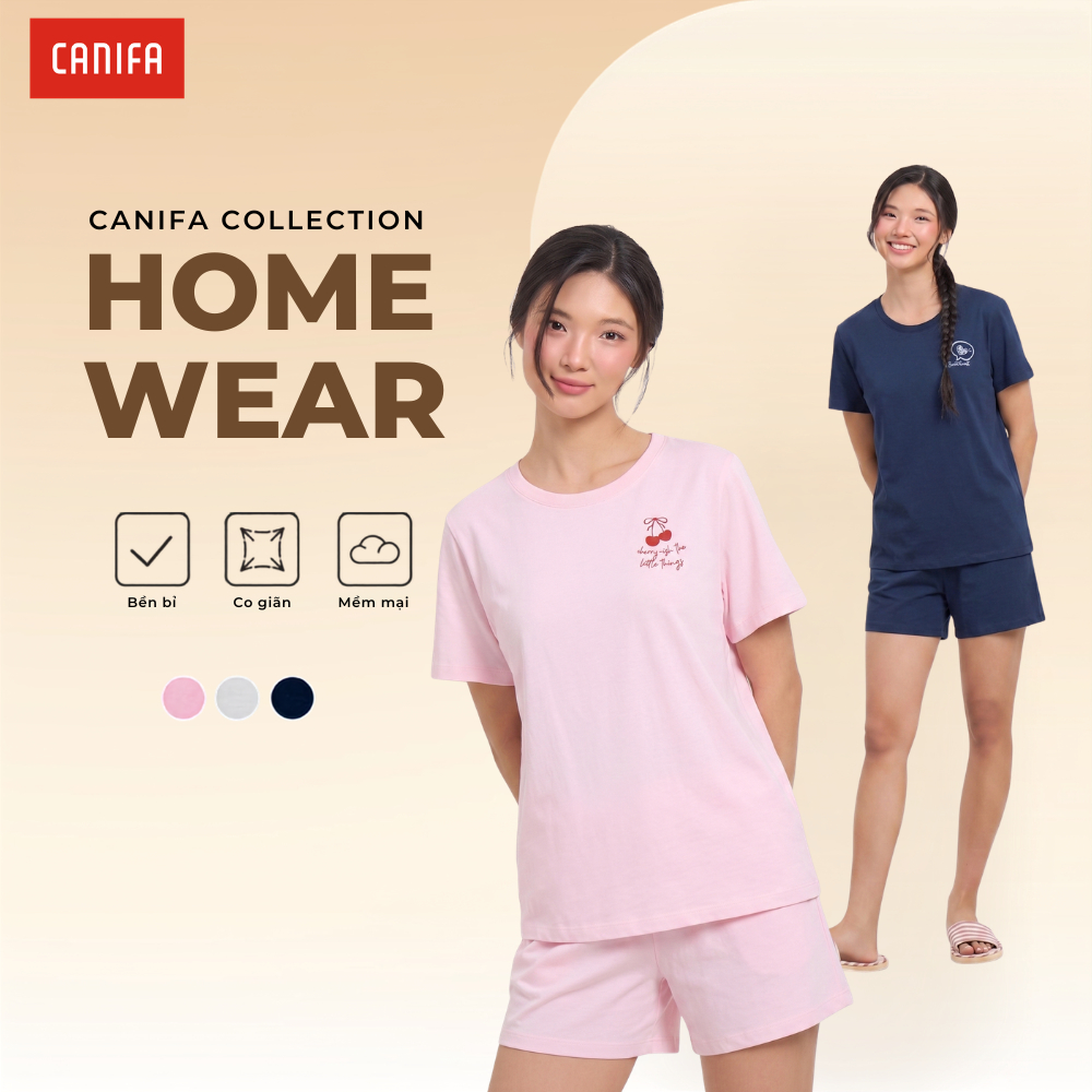 Bộ quần áo nữ CANIFA mặc nhà mềm mát thoáng khí 6LS26S014
