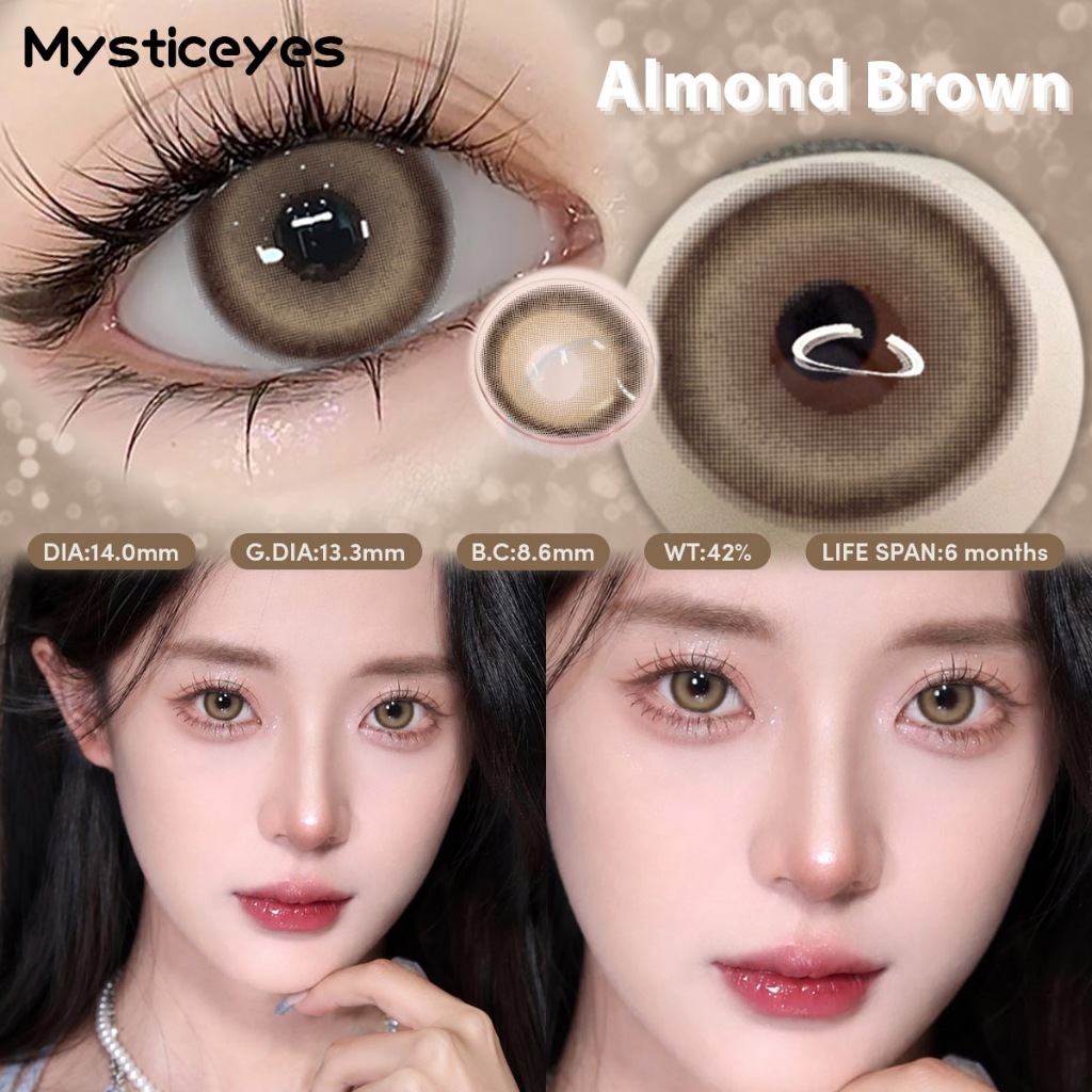 [COD|Mua 2 chỉ  50K] Babygirleyes kính áp tròng 0 độ lens  brown/gray/blue/pink  lens 14.0-14.5mm lens Mắt 6 tháng | BigBuy360 - bigbuy360.vn