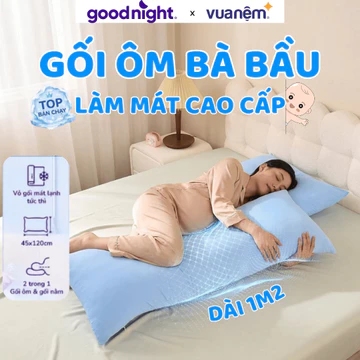 Gối Ôm & Vỏ Gối Ôm Cho Bà Bầu Goodnight Poppy - Vỏ Gối Thoáng Khí, Gối Mềm Mại, Gối Kê Bụng Bầu