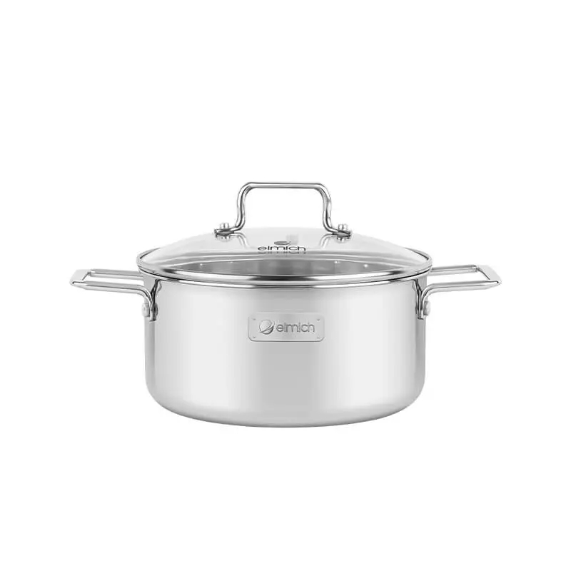 Nồi inox 304 liền khối Elmich Trimax XR EDA3841 size 20cm đáy từ 3 lớp dùng mọi loại bếp | BigBuy360 - bigbuy360.vn