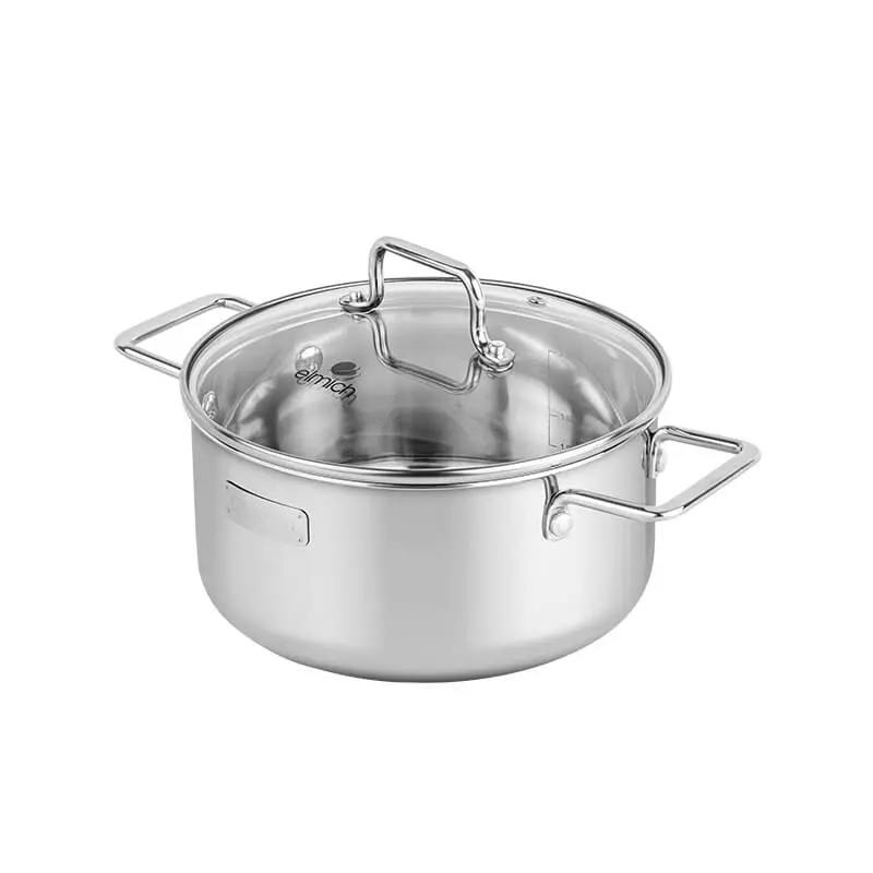 Nồi inox 304 liền khối Elmich Trimax XR EDA3841 size 20cm đáy từ 3 lớp dùng mọi loại bếp | BigBuy360 - bigbuy360.vn