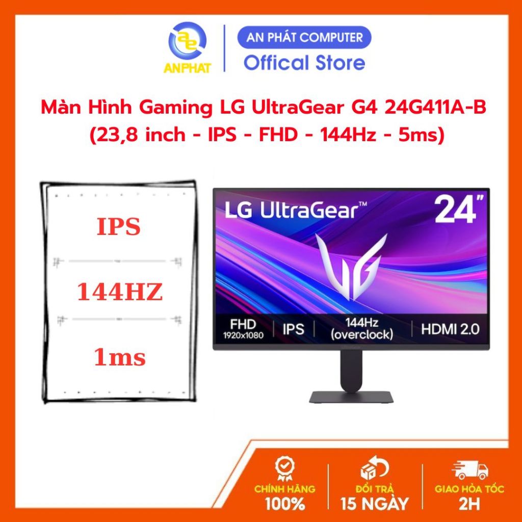 [BH 24 Tháng] Màn Hình Gaming LG UltraGear G4 24G411A-B (23,8 inch ...