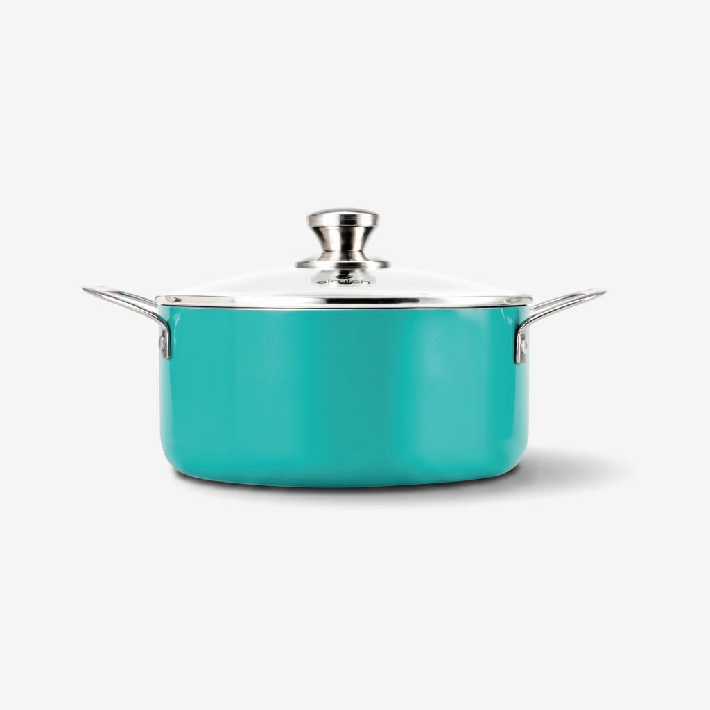 Nồi chống dính Elmich EDA0912 size 20cm chống dính Whitford 3 lớp đáy từ dùng mọi loại bếp vung kính | BigBuy360 - bigbuy360.vn