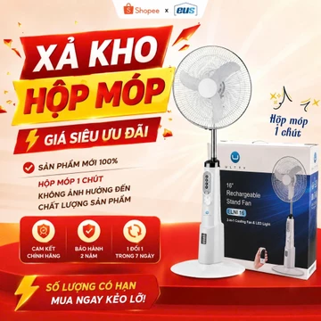 [XẢ KHO HỘP MÓP] Quạt Tích Điện Dáng Đứng Cao Cấp U ULTTY ELNI 16, Pin Lithium sử dụng tới 15 tiếng