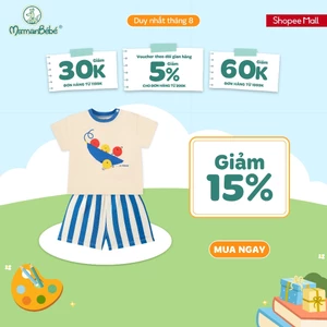 Bộ cộc tay La Pomme đoàn nhà đậu vui chơi - Sợi Natural Cotton thoáng mát – Bé trai - 6M - 5Y