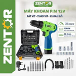 [Hỏa tốc]Máy Khoan Pin 12V Cầm Tay DELI ZENTOR Máy Bắn Vít 2 Pin 12V 3 Chức Năng Khoan, Bắt,Tháo Vít - Bảo hành 12 tháng — ảnh 1