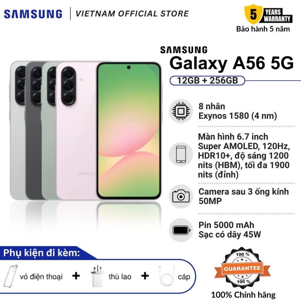 Điện Thoại Samsung Galaxy A56 5G 8GB/256GB Chính Hãng