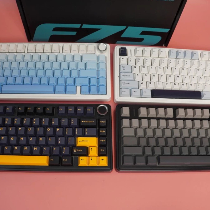 Bàn phím cơ gaming Aula F75 3 mode kết nối, có núm chỉnh âm lượng, LED RGB THkeyboard (NEW) | BigBuy360 - bigbuy360.vn