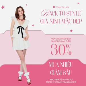 DOTTIE - Quần váy bí dáng xòe - Trắng - Q0420