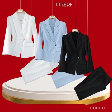 ( Đặt Nhanh ) Áo Blazer Nữ,Áo Vest Nữ , Bộ Blazer Nữ TITISHOP,Suit Nữ Công Sở,Bộ Vest Nữ Công Sở ACC 1887 013