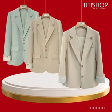( Đặt Nhanh ) Áo Blazer Nữ,Áo Vest Nữ , Bộ Blazer Nữ TITISHOP,Suit Nữ Công Sở,Bộ Vest Nữ Công Sở ACC 1887 032