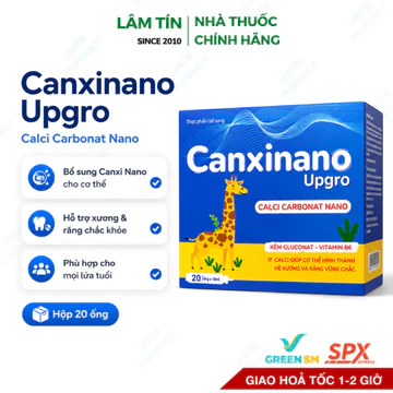 CANXI Nano K2 Cho Bé Giúp HỖ TRỢ PHÁT TRIỂN XƯƠNG, RĂNG CHO BÉ 20 ỐNG