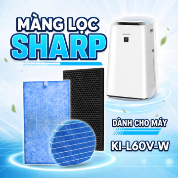 Màng lọc không khí Sharp KI-L60V-W, màng lọc hepa, màng lọc than hoạt tính cho máy SHARP