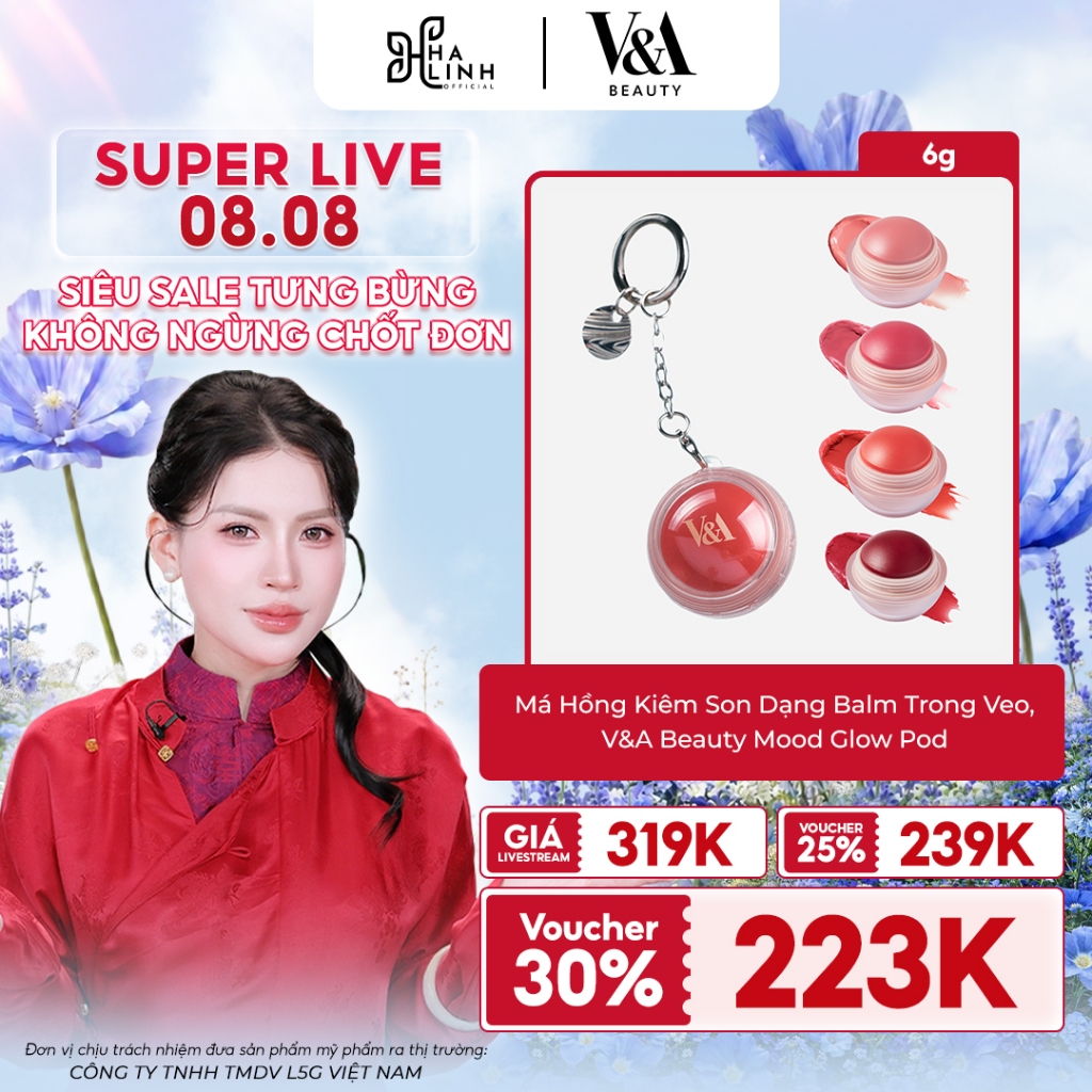 Má Hồng Son Dạng Balm Trong Veo, Căng Mọng Tự Nhiên V&A Beauty Mood Glow Pod 6g