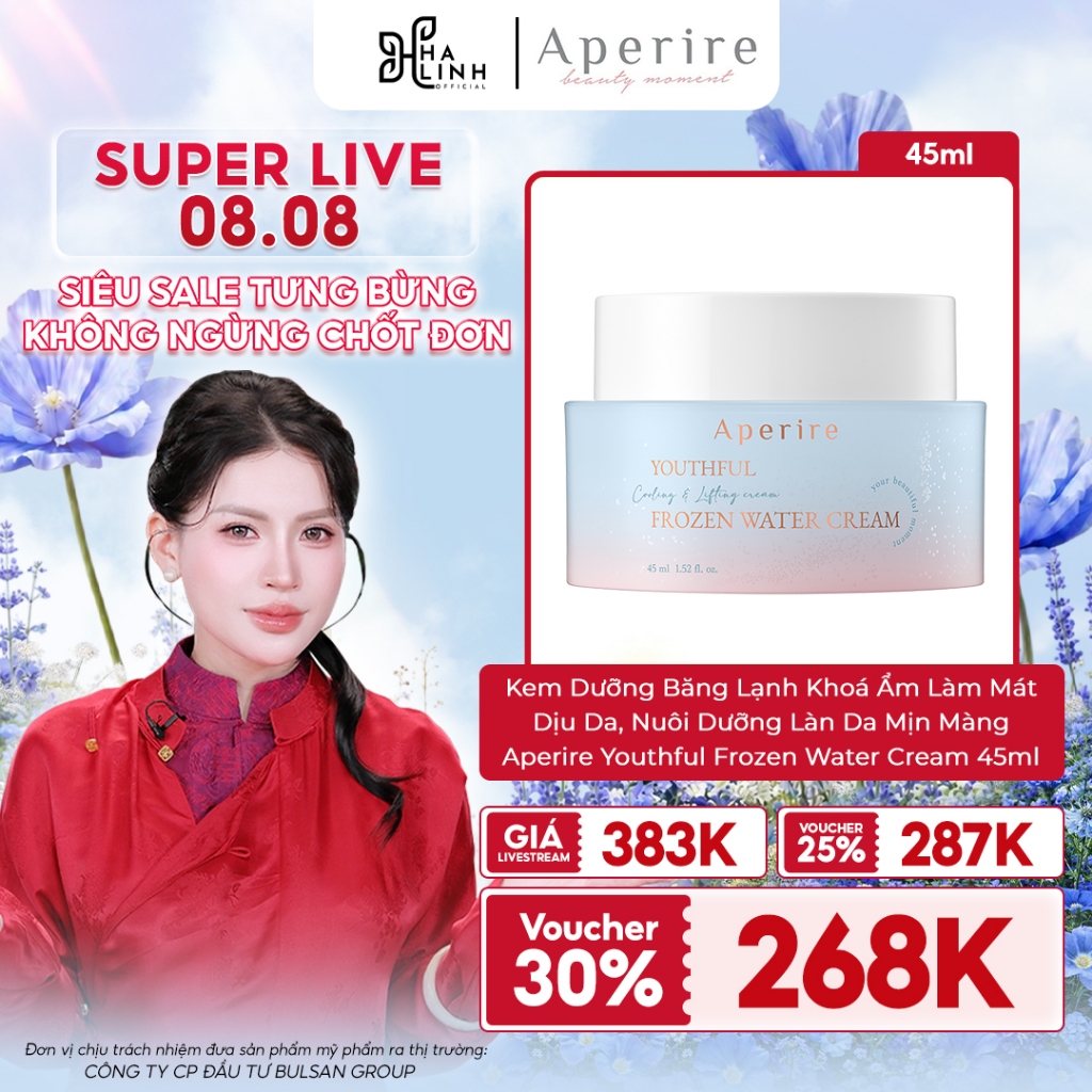 Kem Dưỡng Băng Lạnh Khoá Ẩm Làm Mát Dịu Da, Giúp Da Mịn Màng Youthful Frozen Water Cream 45ml
