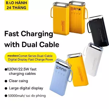 【tặng dây sạc nhanh】sạc dự phòng pd120w 50000mah pin dự phòng màn hình led tích hợp tích hợp