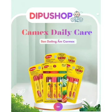 SET 3 CÂY Son dưỡng môi CARMEX Siêu Cấp Ẩm Làm Mềm Môi, Giảm Nứt Nẻ, Chống Nắng SPF15