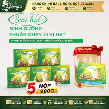 COMBO TIẾT KIỆM - SỮA HẠT DINH DƯỠNG 41 VỊ HỒNG HOA ORGANIC - SỮA HẠT THUẦN CHAY - SỮA HẠT CÓ ĐƯỜNG