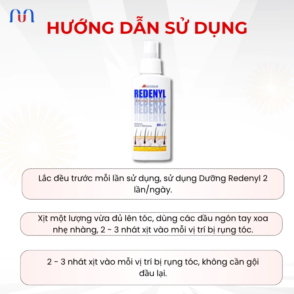 Xịt Mọc Tóc Redenyl Lotion Medimar 80ml Ngăn Ngừa Rụng Tóc, Kích Thích Mọc Tóc | BigBuy360 - bigbuy360.vn
