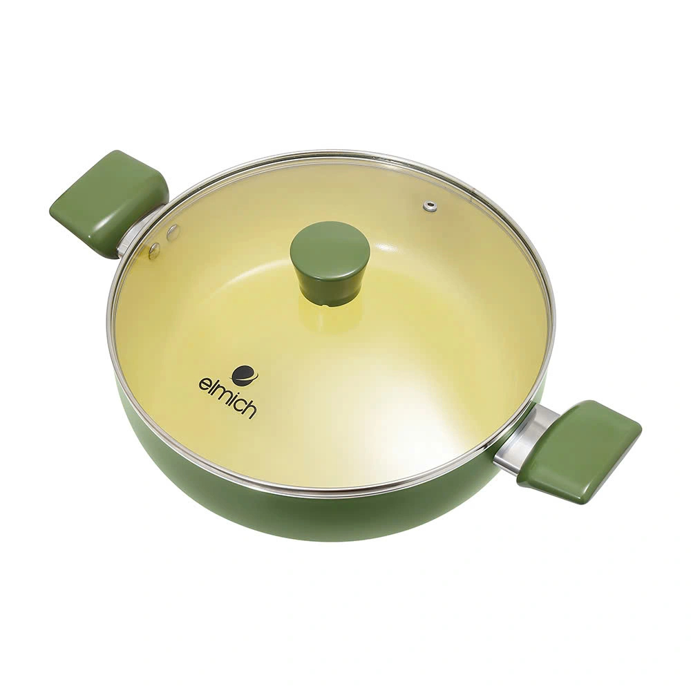 Nồi lẩu chống dính Ceramic Elmich EDA2520 size 28cm dùng mọi loại bếp | BigBuy360 - bigbuy360.vn