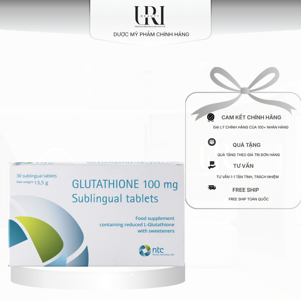 glutathione 100mg sublingual tablets Công Ty] Viên Ngậm Trắng Da - Hộp 30 Viên California Gold Nutrition L-glutathione
