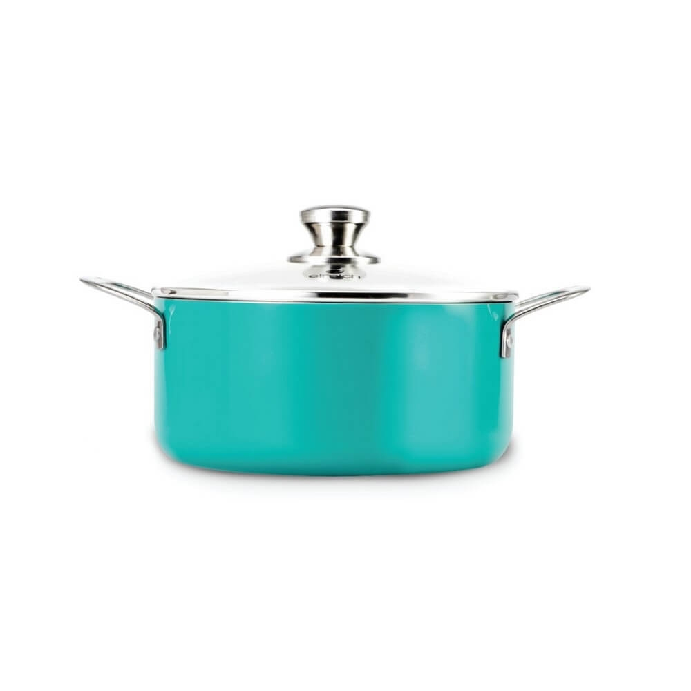 Nồi chống dính Elmich EDA0912 size 20cm chống dính Whitford 3 lớp đáy từ dùng mọi loại bếp vung kính | BigBuy360 - bigbuy360.vn