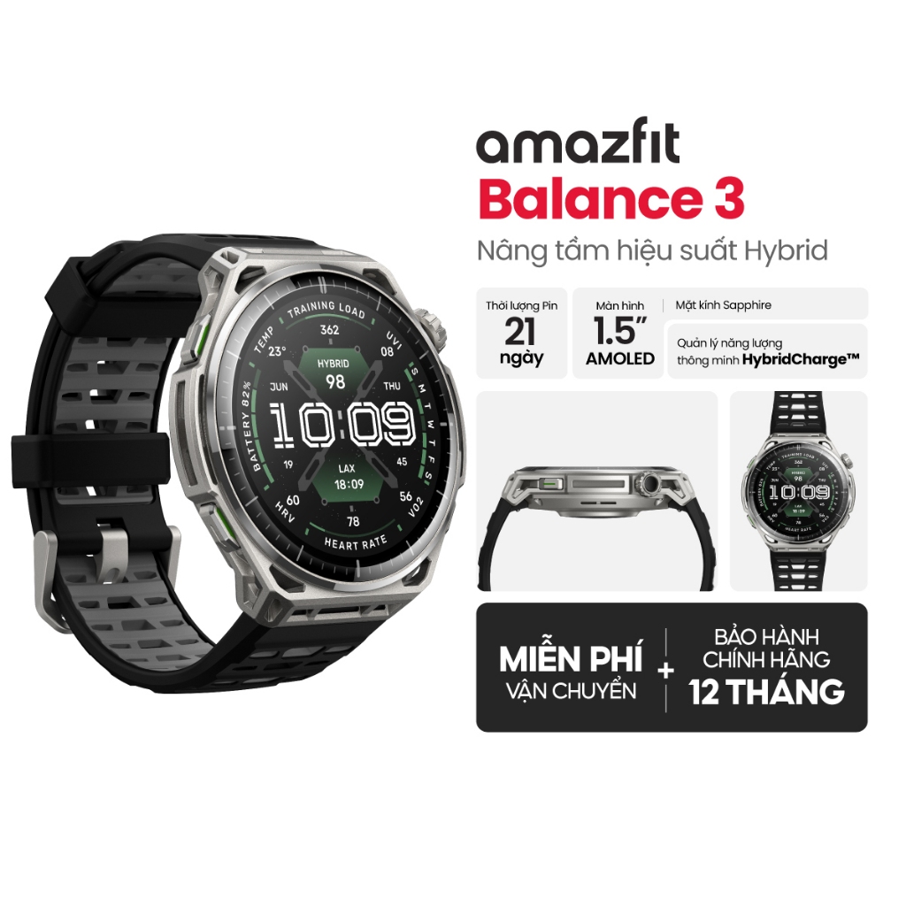 Đồng hồ thông minh Amazfit Balance 3 - Hàng chính hãng - Bảo hành 12 tháng