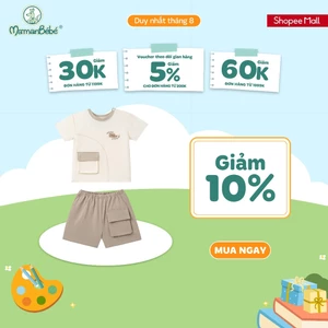 Bộ cộc tay La Pomme bánh quy giòn tan - Sợi Jacquard Cotton mềm mại, thoáng khí - Bé trai - 6M - 5Y