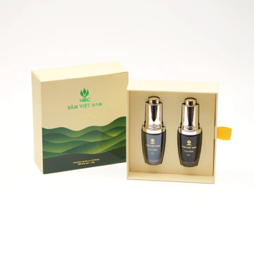 Cao Sâm Việt Nam KBC, Sâm Ngọc Linh, có 52 Saponin, Sâm Bồi Bổ Sức Khỏe. Set hộp đôi 2 lọ 15ml.