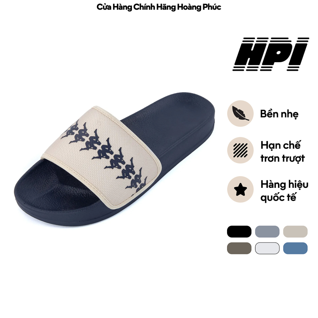 Dép Quai Ngang Nam Nữ KAPPA Quai Vải Đế PVC Nhẹ Êm Chống Trơn Chịu Nhiệt Tốt Đi Biển Có Nhiều Màu 381M77W