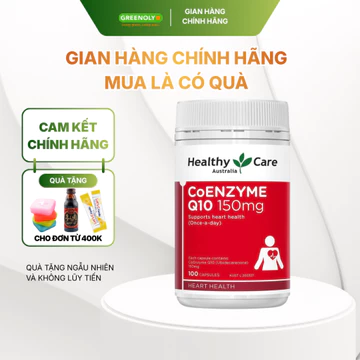 Viên Uống Coenzyme Q10 Hỗ Trợ Tim Mạch Healthy Care 150Mg 100 Viên
