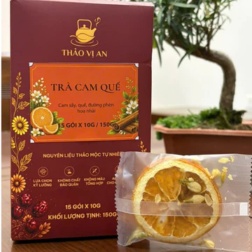 Trà Cam Quế Thảo Vị An 150g | Trà Cam Sấy Quế Đường Phèn Hoa Nhài | Trà Thảo Mộc Thiên Nhiên 15 Gói