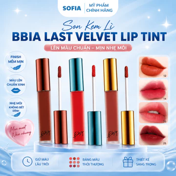 Son Kem Lì BBIA Last Velvet Lip Tint Bền Màu, Lâu Trôi - Sofia Beauty
