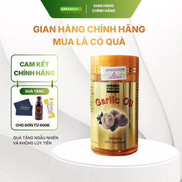 Viên Uống Tinh Dầu Tỏi Costar Garlic Oil 3000mg Tăng Cường Đề Kháng Hạn Chế Cảm Lạnh Hộp 200 viên