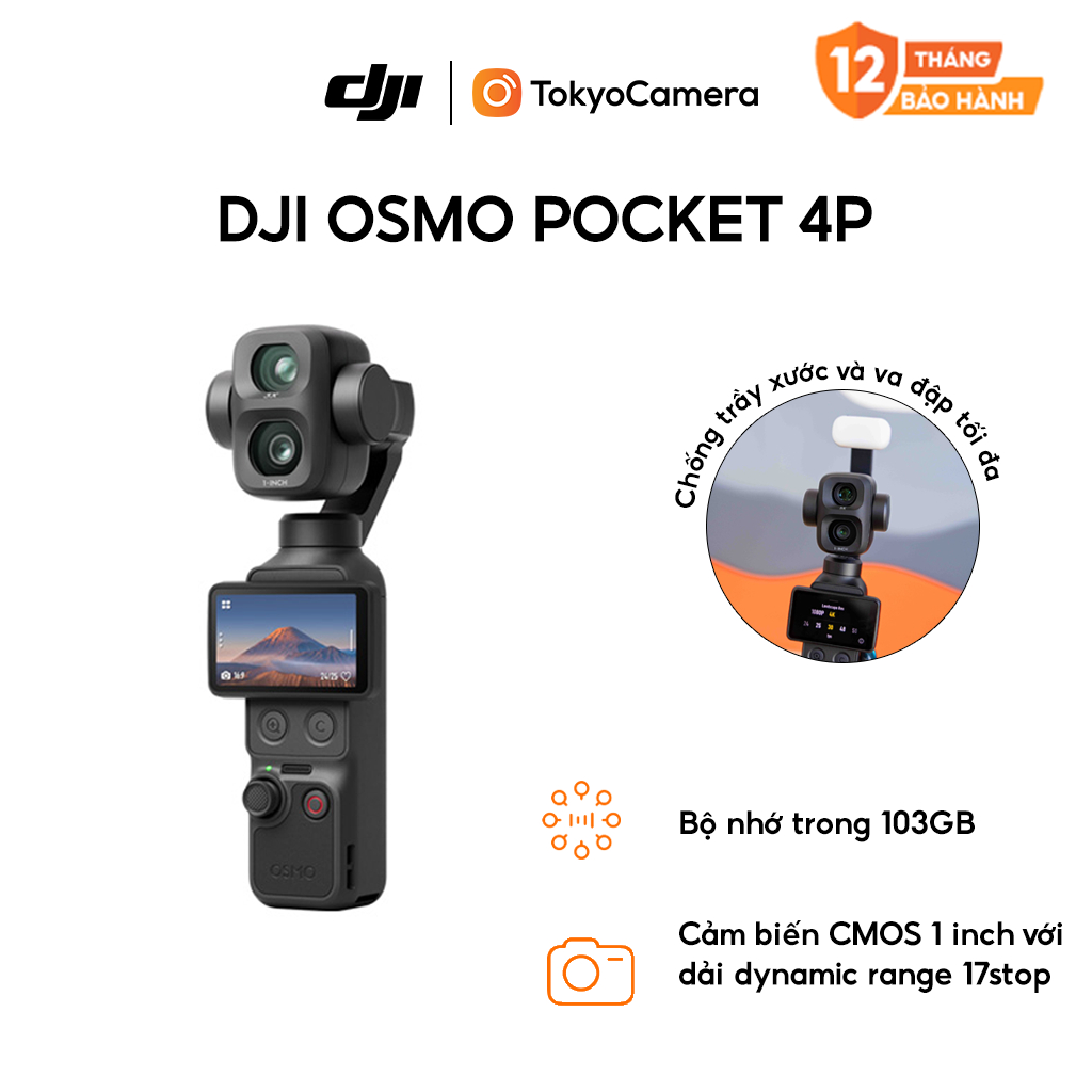DJI Osmo Pocket 4P Tích Hợp Hệ Thống Camera Kép - TokyoCamera