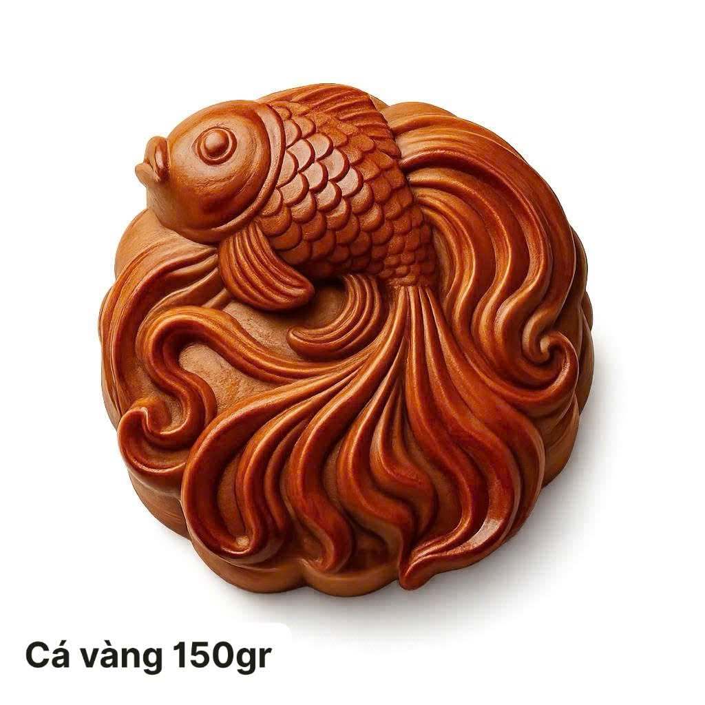 ❤️Mẫu 2026❤️ Khuôn trung thu 1 mặt Cá vàng (150g)/ KTT2026-01
