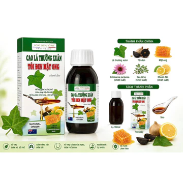 [Chính hãng] Mẫu mới Siro ho Cao lá thường xuân mật ong Tỏi Đen (chai 100ml)