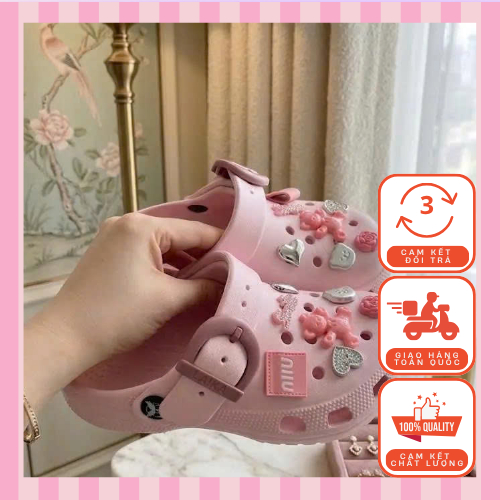Dép Sục Mẹ Và Bé Chất Liệu Nhựa Eva Nhẹ Êm Chân .Tặng Kèm Sticker Dễ Thương ( Laika Vn )