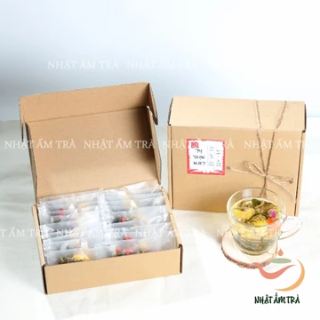 Hộp Trà Thanh Nhiệt - Hỗ Trợ Tiêu Hóa, Giảm Cholesterol 5 vị (Kỷ Tử,Hoa Cúc, Hoa Hồng, Kim Ngân, Bồ Công Anh)