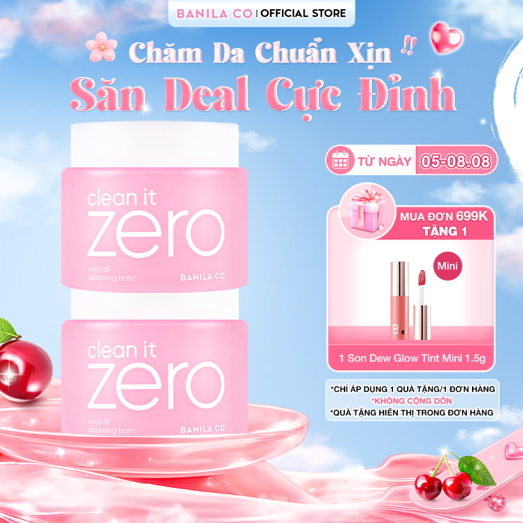 COMBO 2 Sáp tẩy trang BANILA CO 180ML dành cho mọi loại da