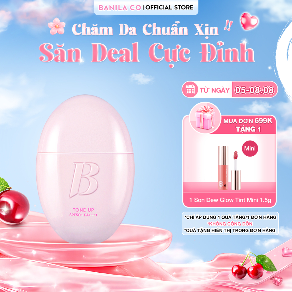 Kem lót chống nắng nâng tông 3in1 BANILA CO All Day Prep Tone Up Base Cream SPF50+ PA++++ 35ml