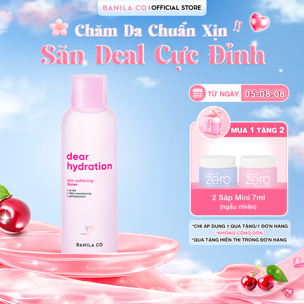 Toner Dưỡng Ẩm Làm Dịu Da, Chăm Sóc Da Banila Co Dear Hydration Skin Softening Toner 200ML
