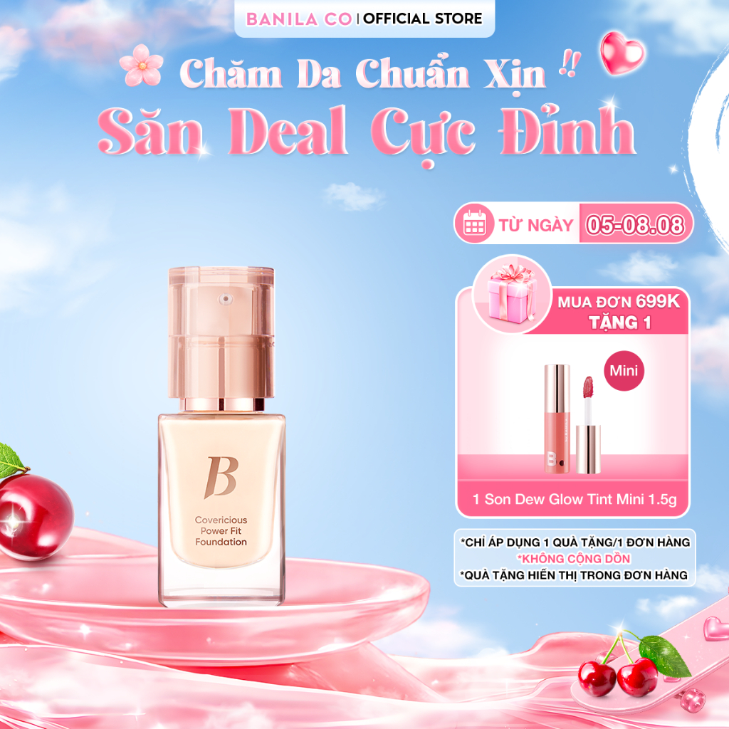 Kem nền mịn lì độ che phủ cao Banila Co Covericious Power Fit Foundation SPF45 PA++ 14ml