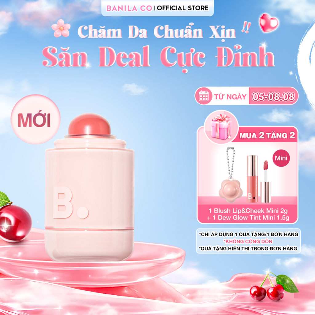 Má Hồng Kiêm Son Kem Mịn B. By Banila Romantic Blush Lip & Cheek 3.7G