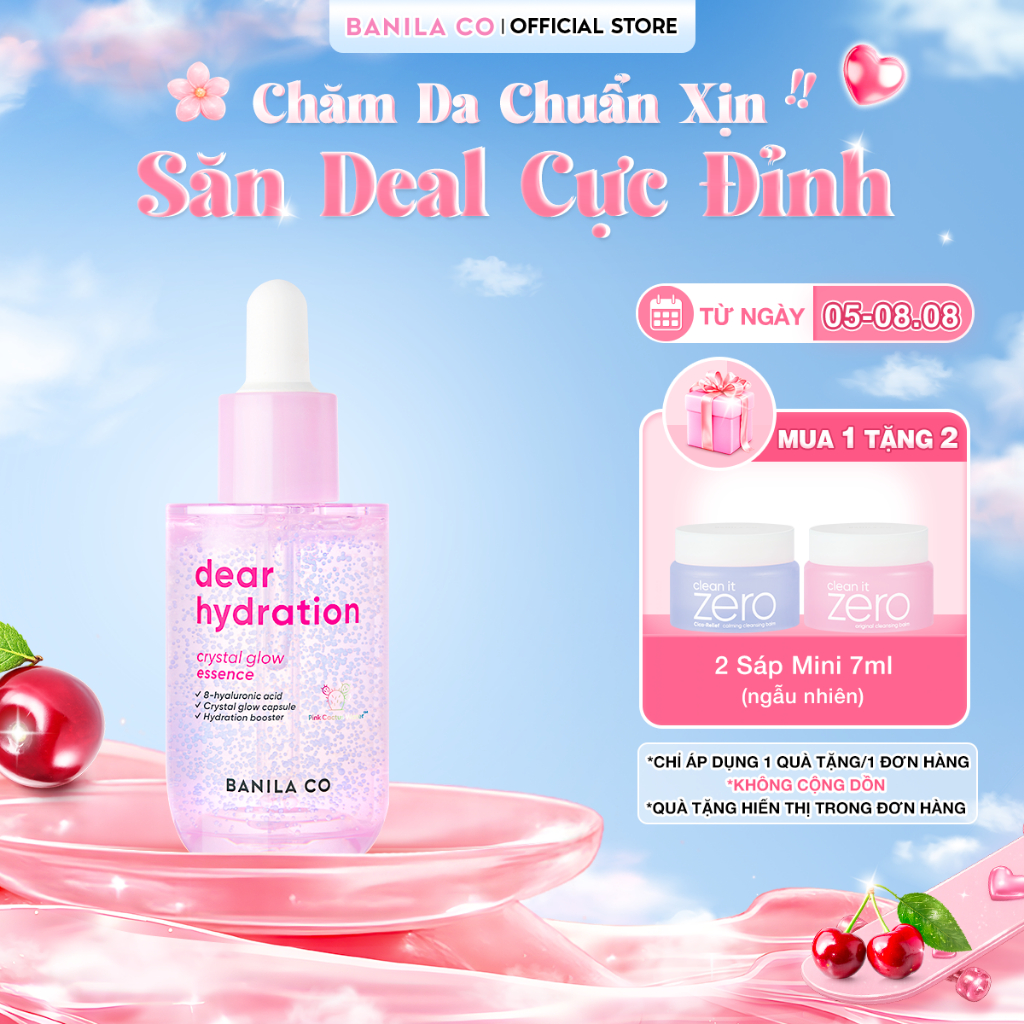 Tinh Chất Dưỡng Ẩm Cấp Ẩm Phục Hồi Banila Co Dear Hydration Crystal Glow Essence Cho Da Mịn Màng 50ML