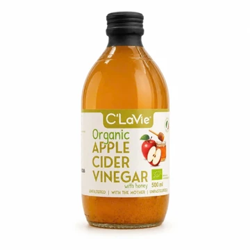 Giấm Táo Hữu Cơ Mật Ong Có Giấm Mẹ C’LaVie 500ml, Dễ Uống, Phù Hợp Cho Người Mới Bắt Đầu Uống Giấm - Tổ Ấm Organic