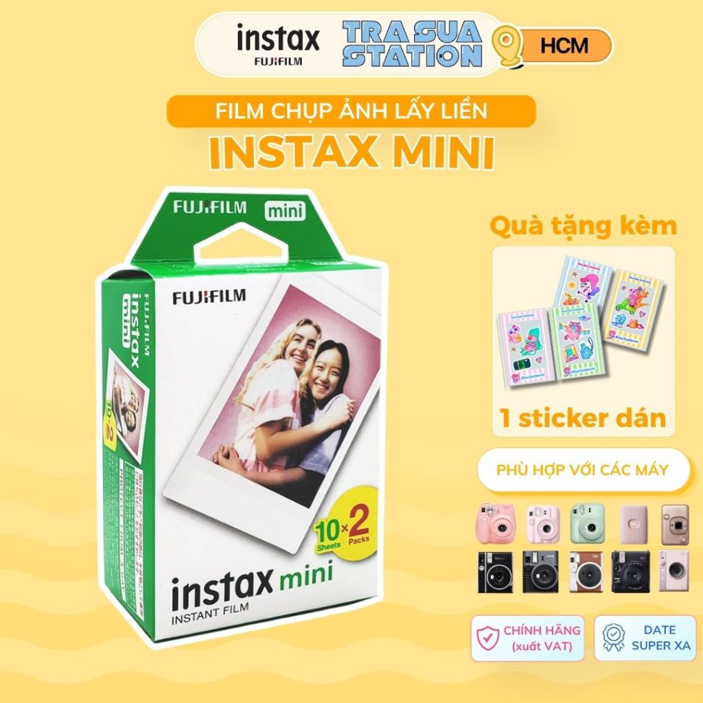 FILM INSTAX MINI date TẬN CHÂN TRỜI | phim viền cho Máy ảnh lấy ngay Instax Mini, EVO | Chính Hãng Fujifilm